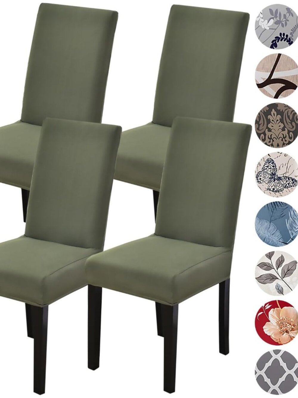 Dining Chair Covers Set of 4 Stretch Chair Slipcovers Washable